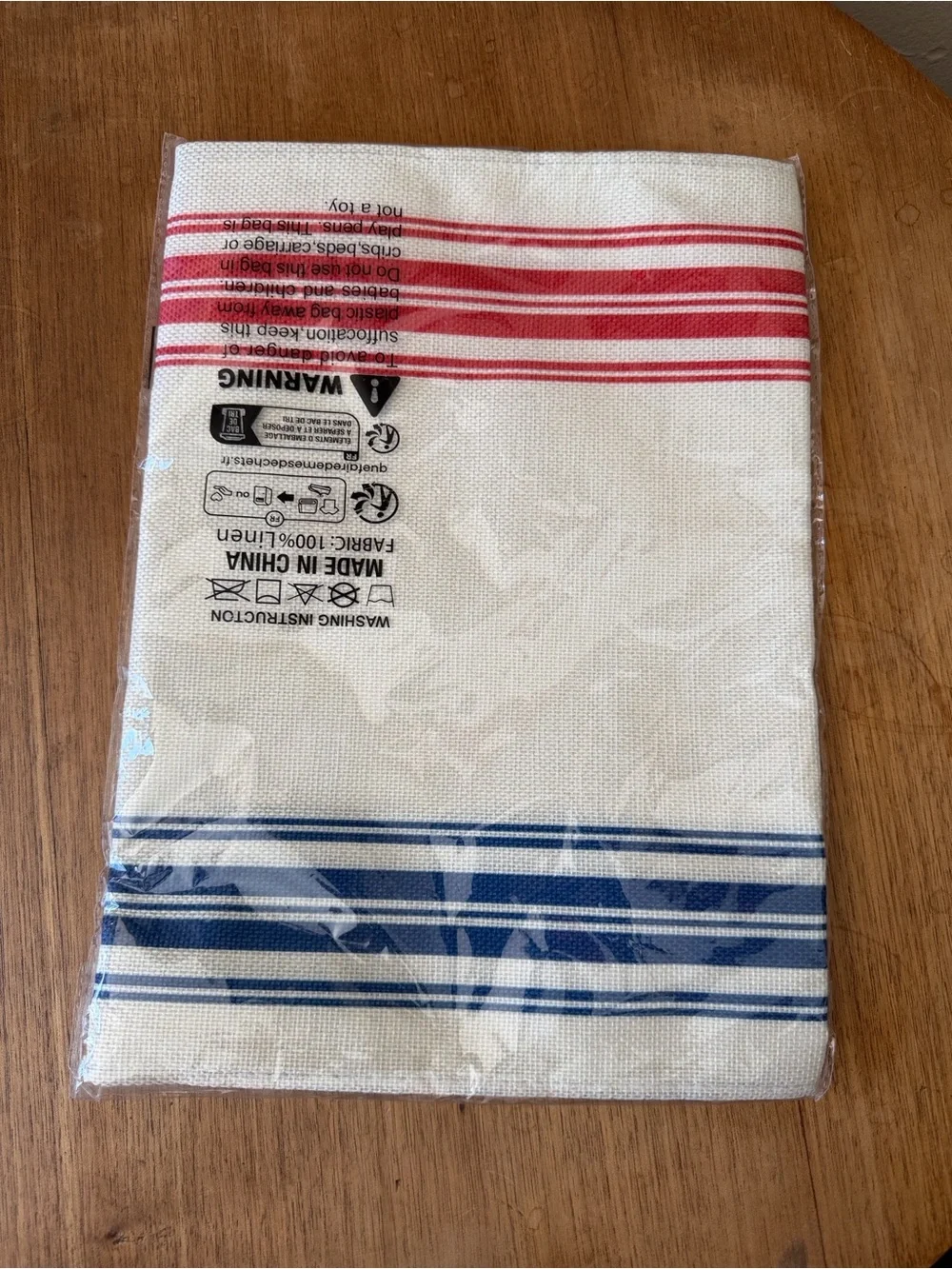 Striped USA table runner - Red & Navy Stripe